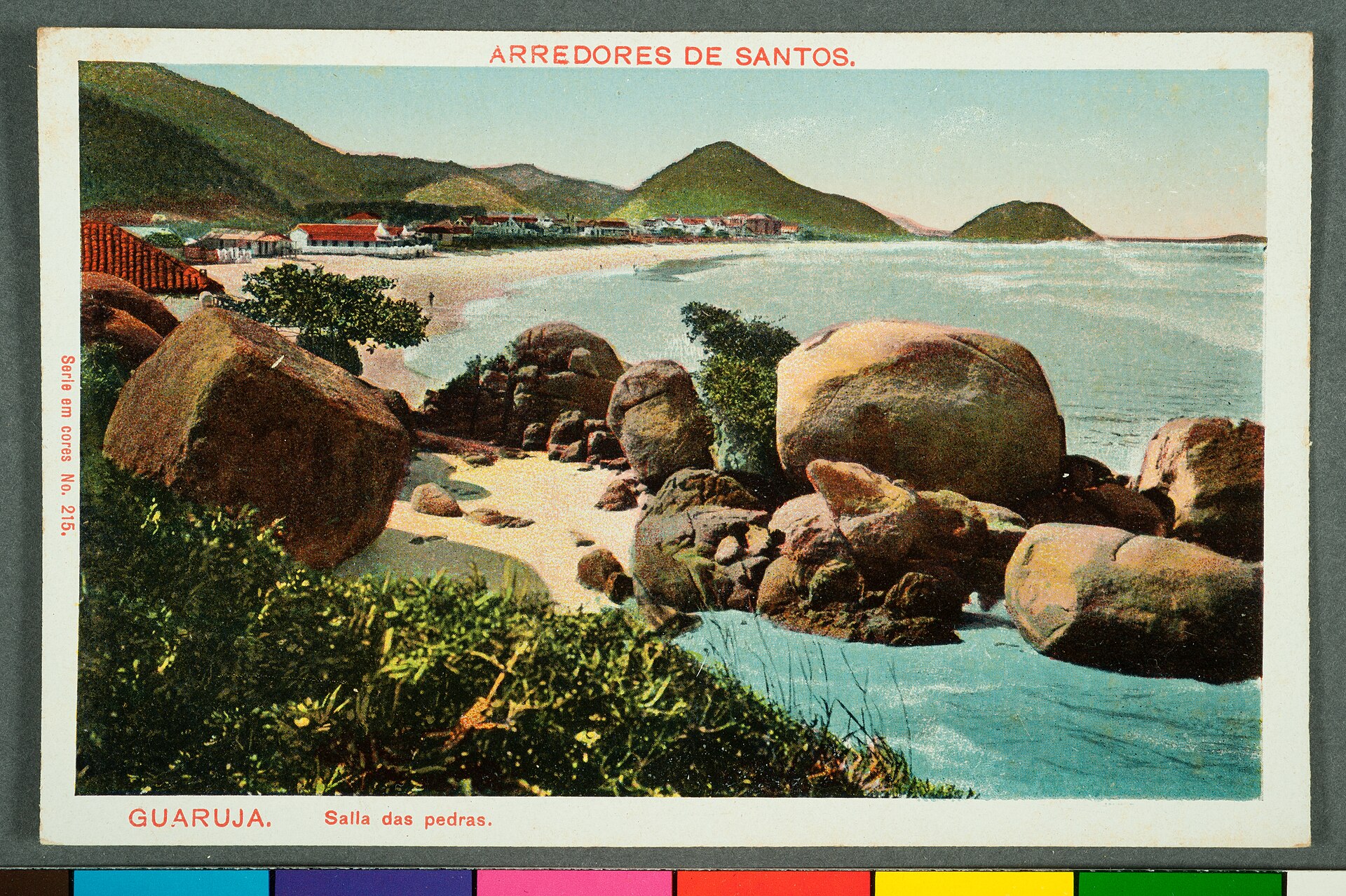 Imagem de referência de Arredores de Santos. Guarujá. Salla das Pedras (2), descrito nos dados abertos como item da Coleção Cartões Postais, no Museu Paulista