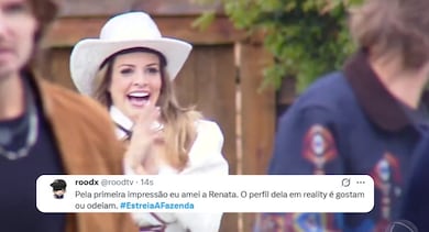 Thaíde se irrita com brincadeiras de flerte e adverte Renata Del Bianco: ‘Minha esposa não gosta’