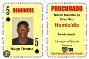 Imagem da matéria: Quem era "Nego Drama", o 5 de Espadas do Baralho do Crime, morto na Bahia