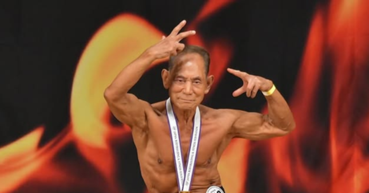 Com dieta vegetariana, japonês de 90 anos vence campeonato de fisiculturismo