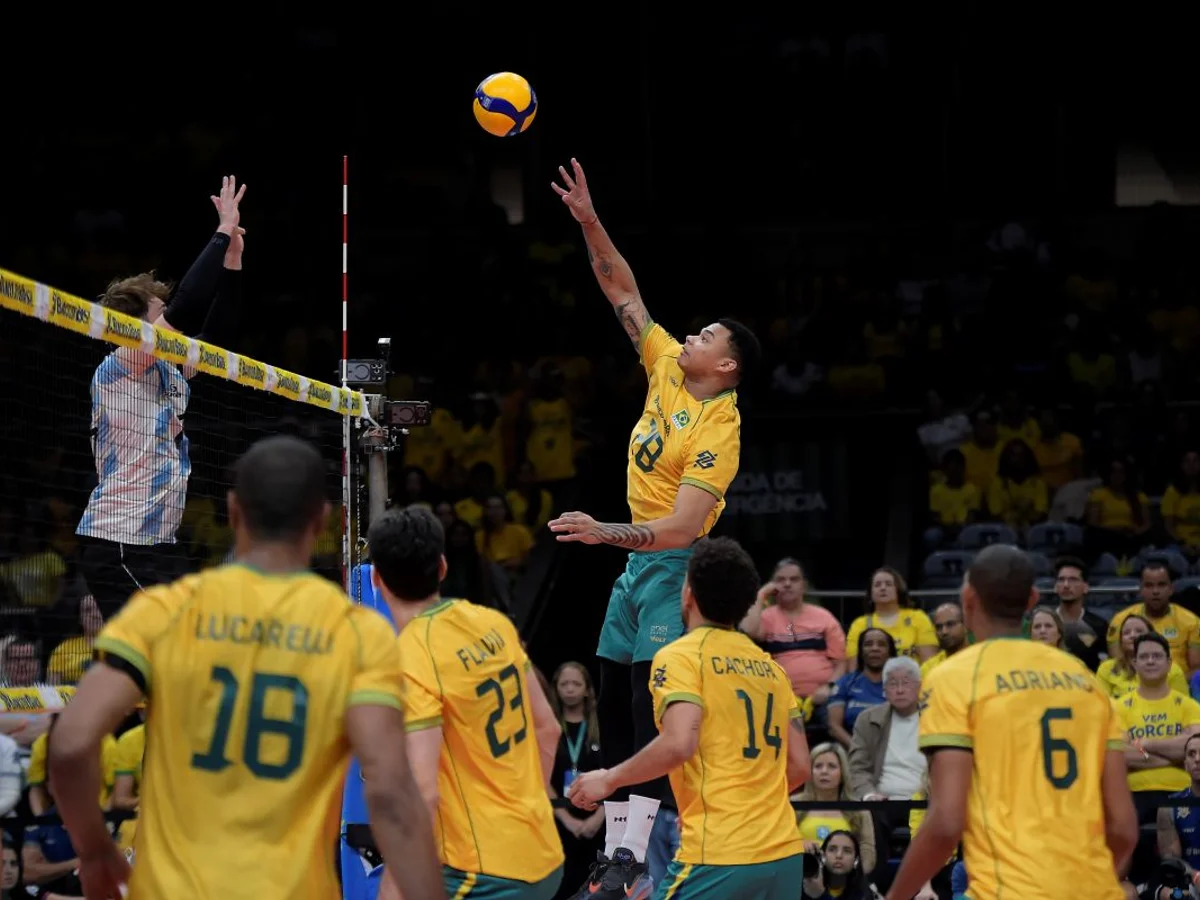 Vôlei: Brasil bate Argentina, leva Sul-Americano e garante vaga em LA 2028