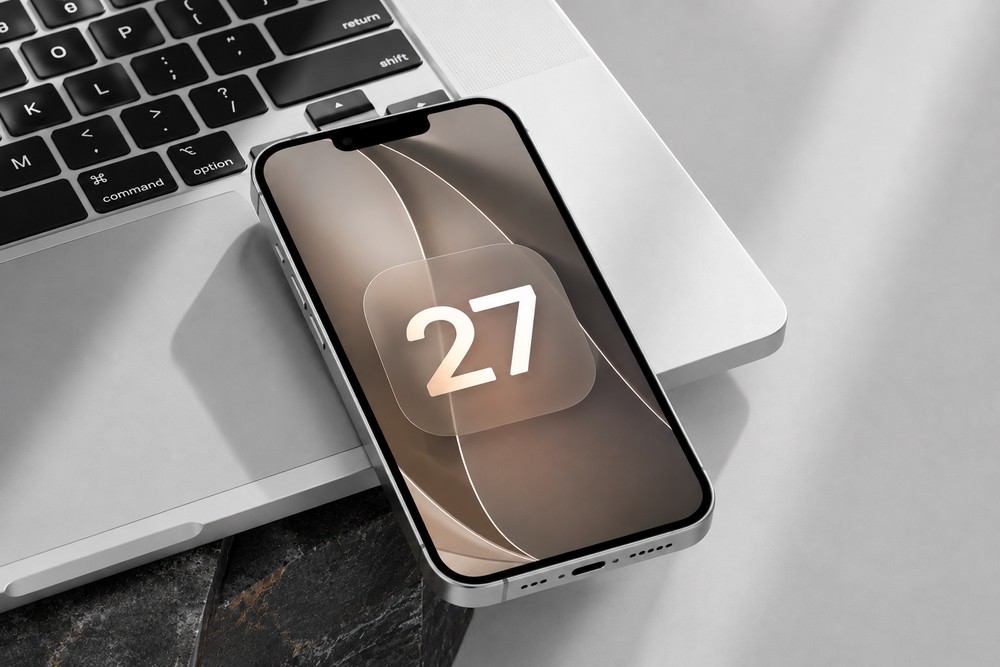 iOS 27 chega em 14 de setembro com o novo visual Liquid Glass, Siri mais inteligente e recursos ampliados de IA — Foto: Reprodução/Pexels/Apple/Editada com IA