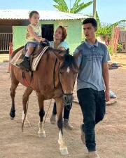 Gael na aula de ecoterapia