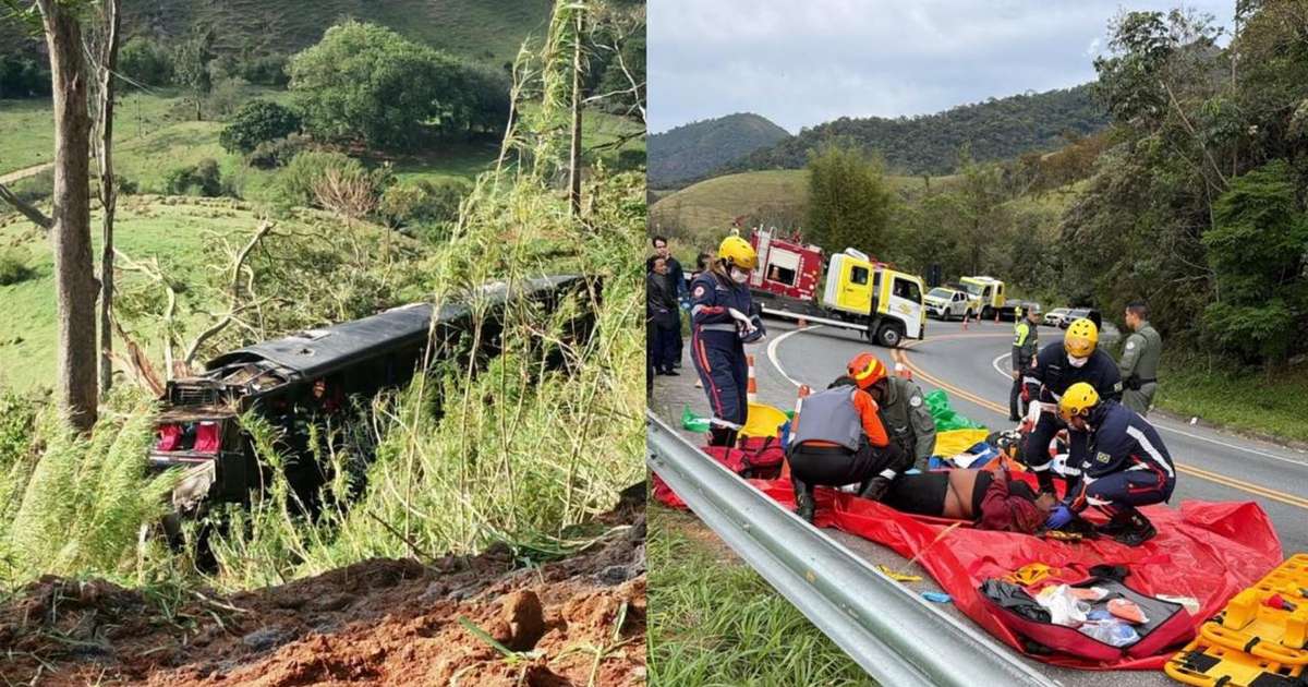 Acidente entre ônibus e carro deixa ao menos 6 mortos no interior de SP