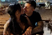 Tati Zaqui e Mateus Oliveira posam em clima de romance