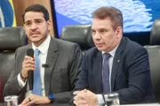 O ministro da Advocacia-Geral da União (AGU), Jorge Messias, e o ministro da Justiça e Segurança Pública, Wellington Dias