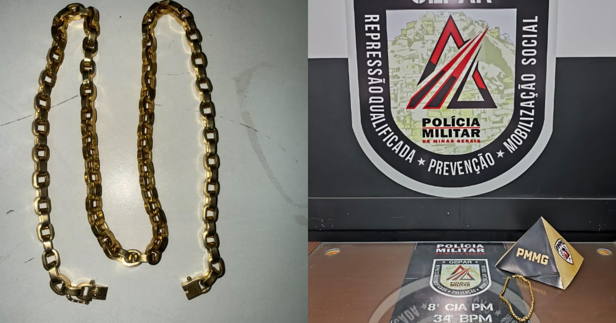 Homem tem corrente de ouro de R$ 50 mil roubada ao sair de barbearia em BH; suspeito é preso