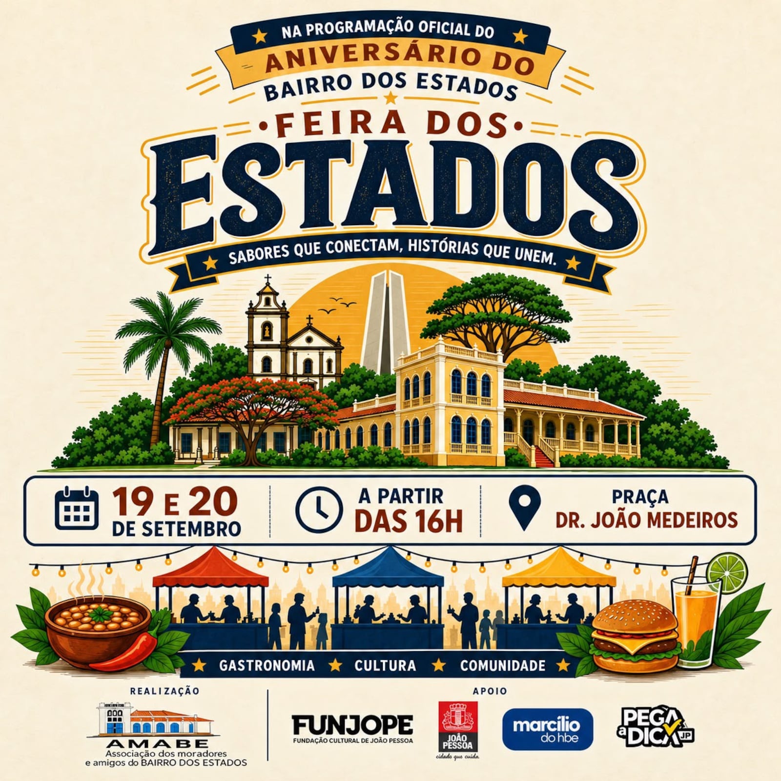 Imagem da matéria: Feira dos Estados reúne mais de 40 expositores, gastronomia e atrações musicais em João Pessoa