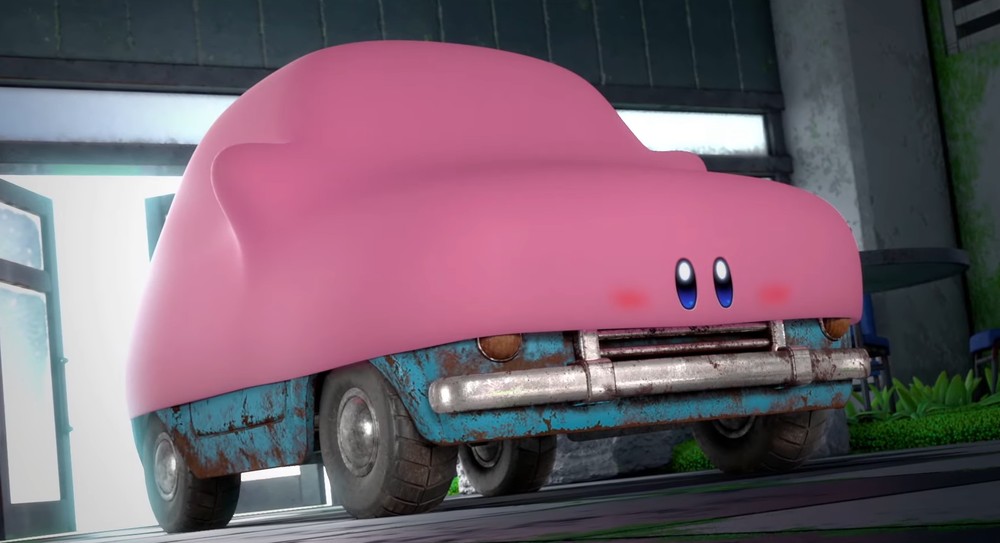 Kirby and the Forgotten Land traz a possibilidade de absorver objetos do mundo real para destravar habilidades — Foto: Divulgação/Nintendo