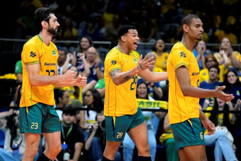 Brasil vence no Sul-Americano Masculino de Vôlei e decide vaga na Olimpíada diante da Argentina