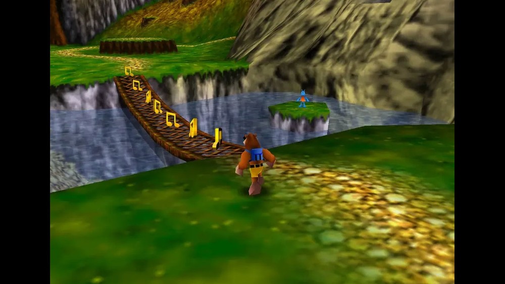 Banjo-Kazooie usou Super Mario 64 como base para criar um jogo de plataforma 3D ainda mais impressionante — Foto: Divulgação/Rare