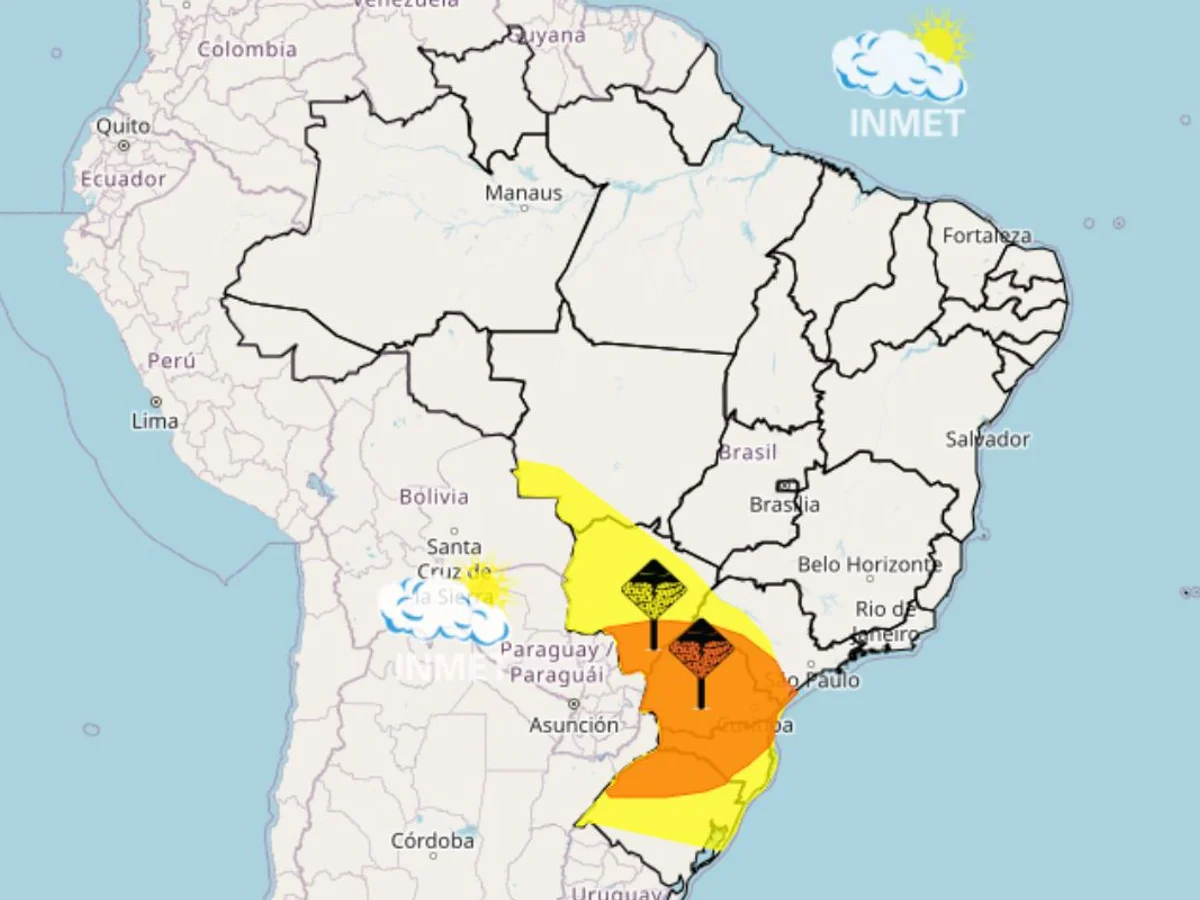 Ciclone se forma no Rio Grande do Sul com alerta de ventos de até 100 km/h