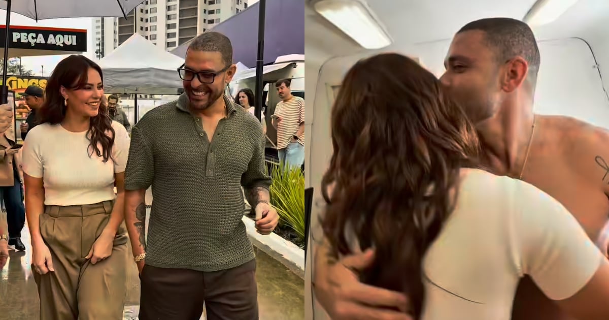 Paolla Oliveira e Diogo Nogueira aparecem soltinhos em gravação, e fãs já pedem a volta do casal
