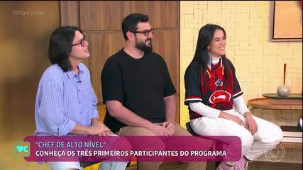Alexandre Afonso, Dudu Teruskin e Deborah Pataxó, participantes do Chef de Alto Nível