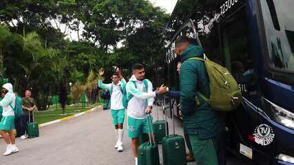Funcionários do Palmeiras fazem festa para o elenco após classificação na Libertadores