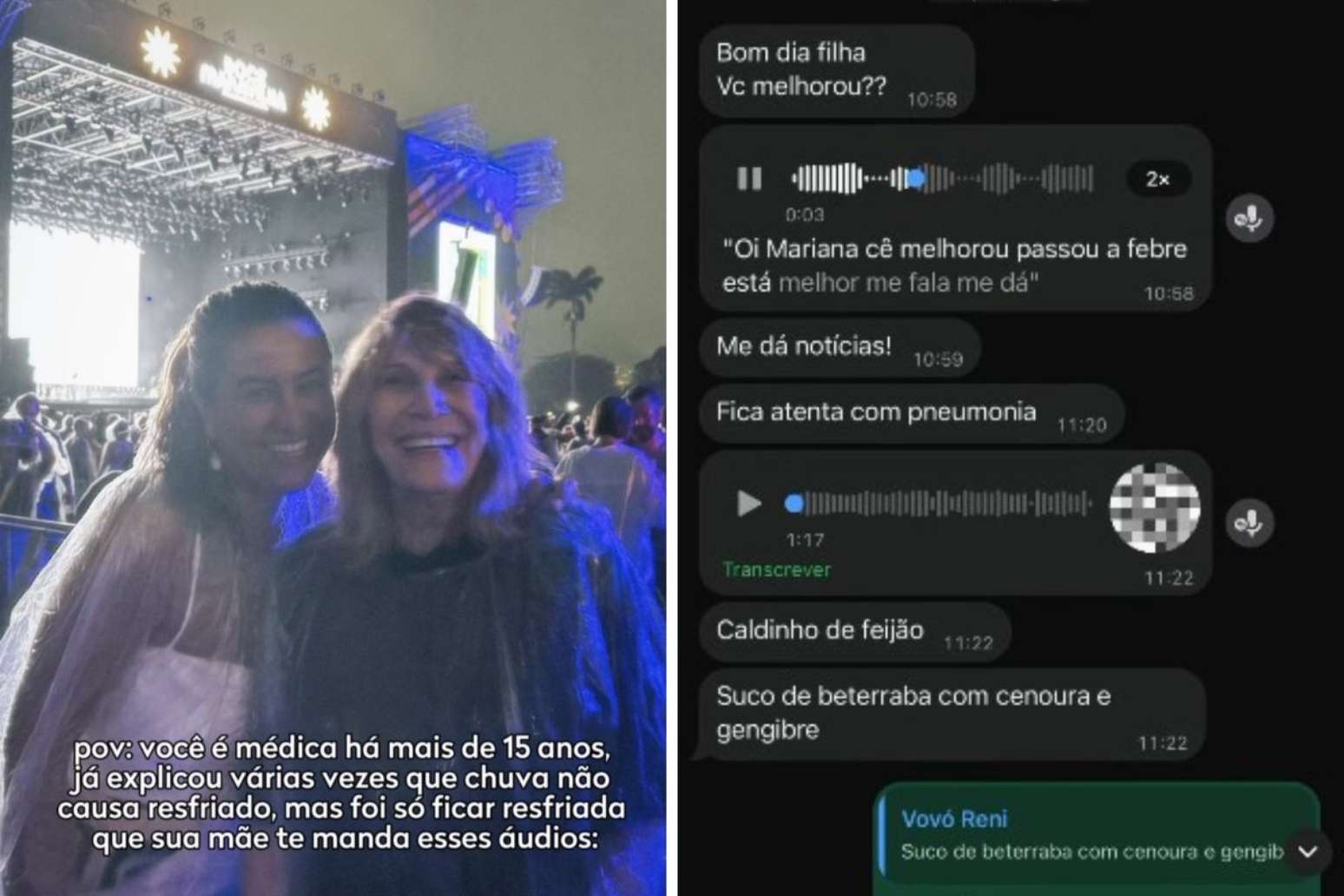 Mariana Sim&otilde;es e Renata Sorrah | Troca de mensagens entre m&atilde;e e filha