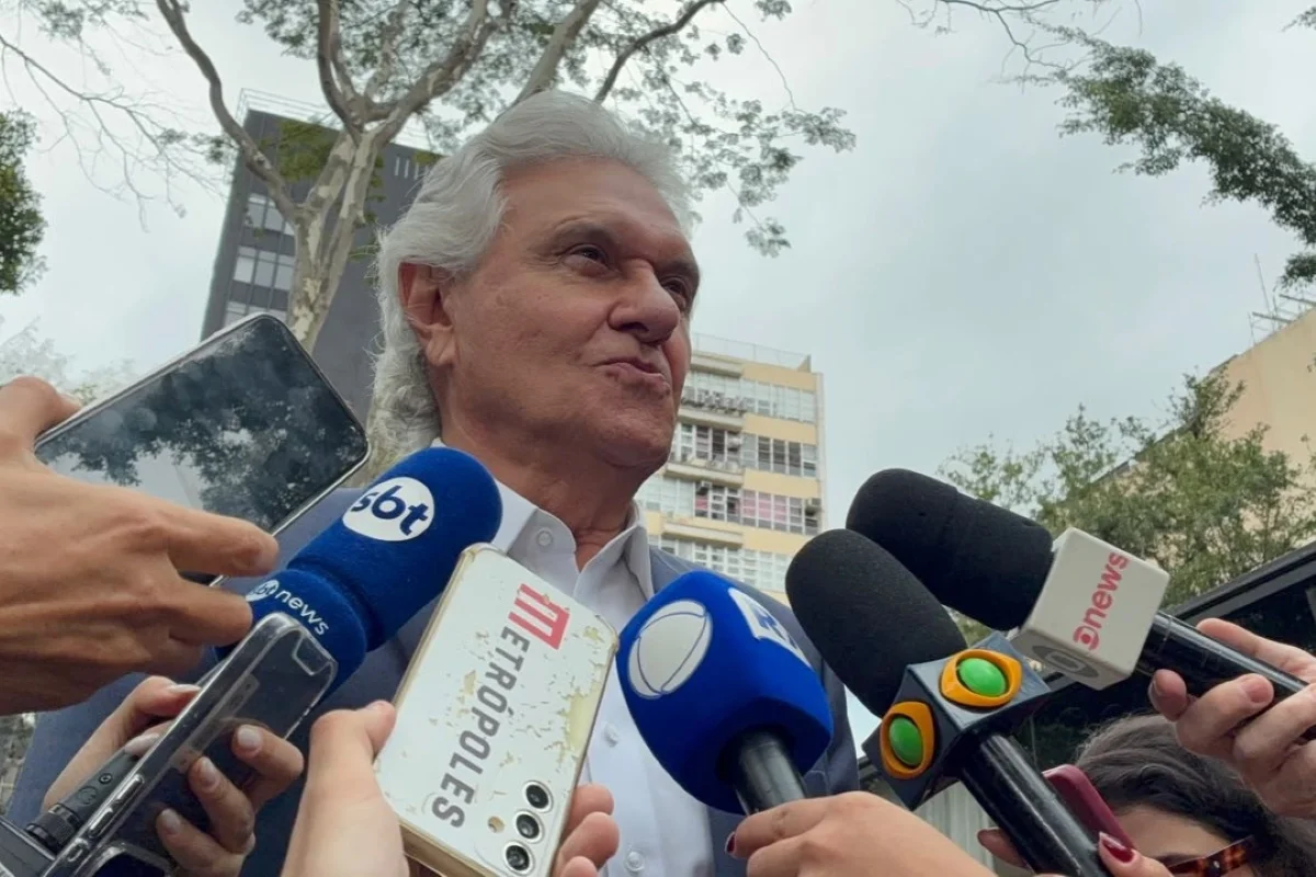 Imagem colorida de Ronaldo Caiado em agenda em São Paulo. Metrópoles