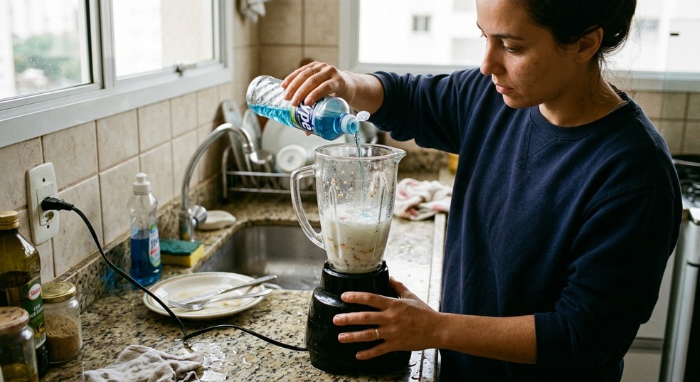 Este truque limpa o liquidificador em menos de um minuto; veja como fazer
