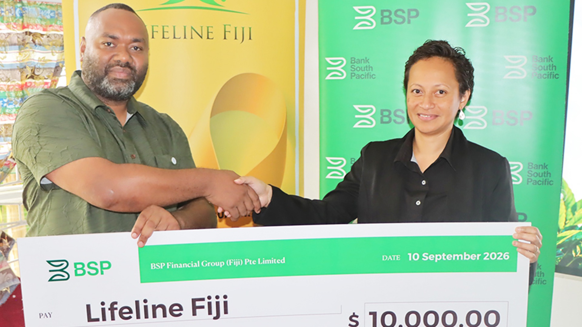 BSP Fiji donates $10,000 to Lifeline Fiji to support mental health and suicide prevention efforts