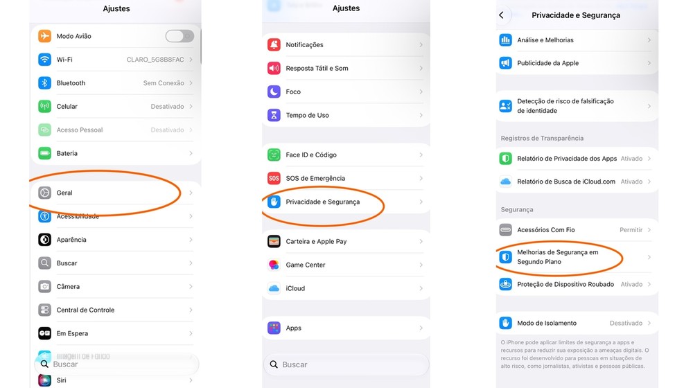 iPhone pode receber determinadas melhorias de segurança entre as atualizações completas do iOS — Foto: Reprodução/Apple