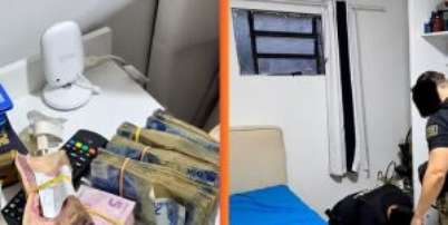 Foram apreendidos um rev&oacute;lver e dinheiro em esp&eacute;cie. Foto: Divulga&ccedil;&atilde;o/PCPE / Portal de Prefeitura