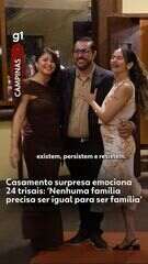 Simbólico, casamento surpresa emociona 24 trisais: 'Nossas famílias existem e persistem'