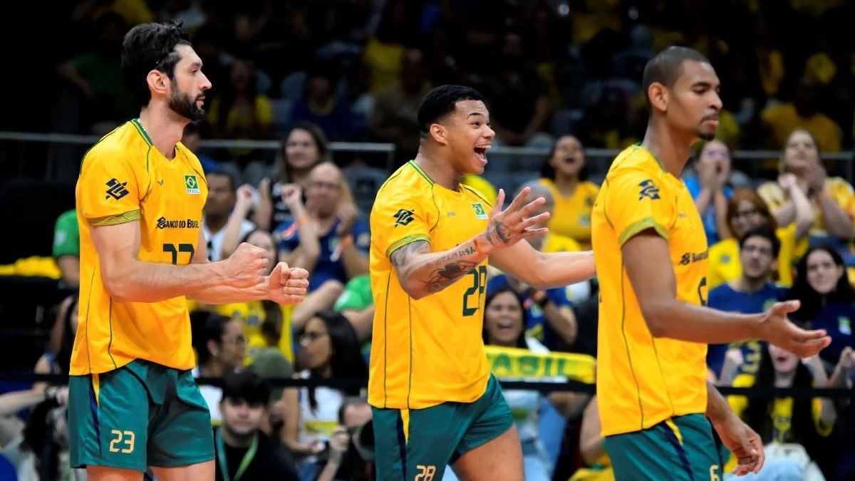 Brasil vence no Sul-Americano Masculino de Vôlei e decide vaga na Olimpíada diante da Argentina