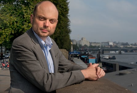 Vladimir Kara-Murza posing by the river on London’s Embankment