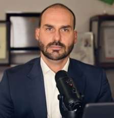 Eduardo Bolsonaro, ex-deputado federal, condenado a quatro anos e dois meses de prisão Foto: @SBT News via YouTube/Reprodução / Estadão