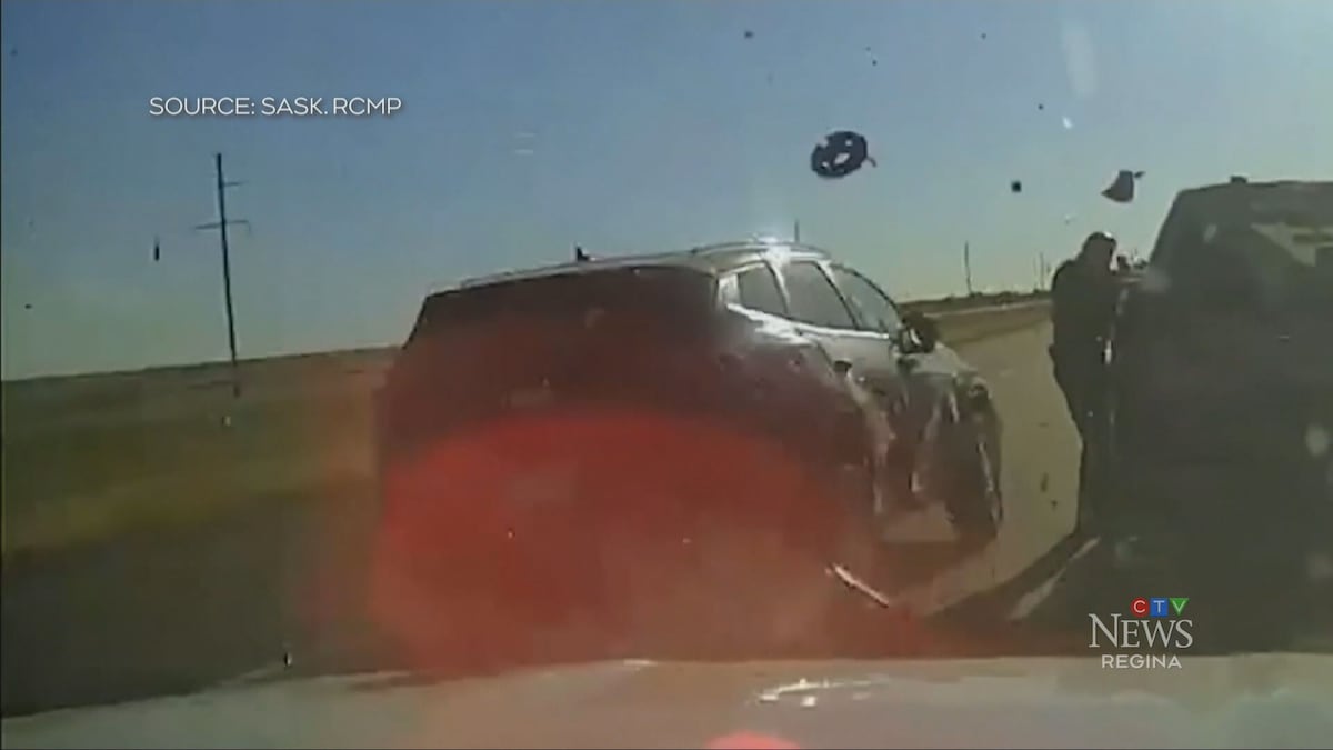 RCMP officer nearly hit by passing vehicle during traffic stop