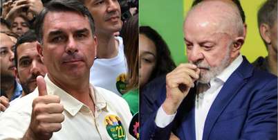 Fl&aacute;vio Bolsonaro ficou &agrave; frente na disputa eleitoral do primeiro turno contra Lula Foto: ALEXANDRE BRUM/ENQUADRAR/ESTAD&Atilde;O CONTE&Uacute;DO / WILDALLY SOUZA/ATO PRESS/ESTAD&Atilde;O CONTE&Uacute;DO