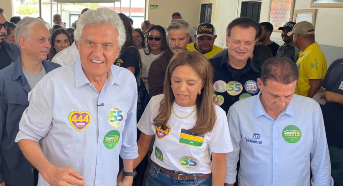 Caiado vota em Goiás, fala em ‘corrigir rumos’ do país e evita antecipar apoio no 2º turno