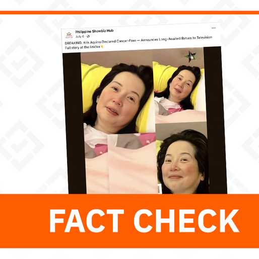 FACT CHECK: Kris Aquino not diagnosed with cancer