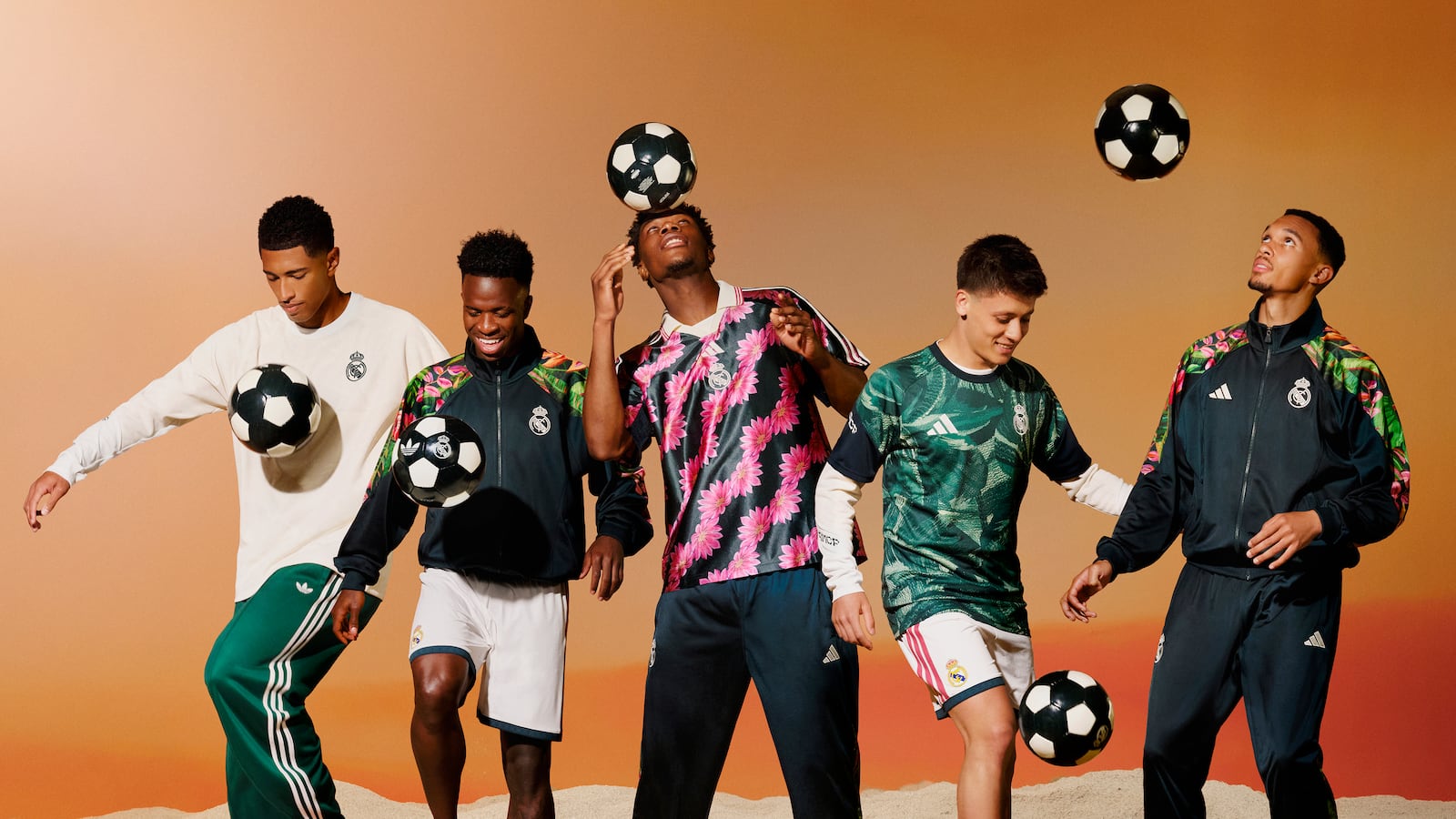 Real Madrid lança coleção inspirada na cultura brasileira com camisas pré-jogo, jaquetas, saias e acessórios Divulgação/adidas