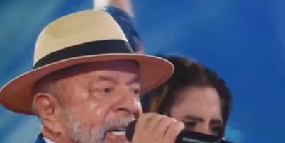 Montagem feita por inteligência artificial coloca presidente e candidato à reeleição Lula (PT) como a cantora Juliette Foto: Reprodução