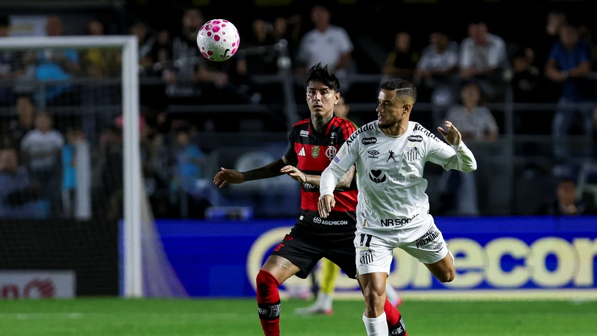 Brasileirão: Neymar marca duas vezes e Santos busca empate com o Flamengo