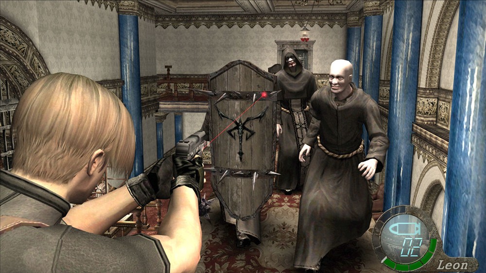 Em Resident Evil 4 (2005) os Ganados são mais inteligentes que os zumbis tradicionais e conseguem usar ferramentas — Foto: Reprodução/Steam
